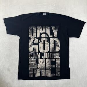 Vintage 2Pac Tupac T-Shirt Mens 2XL Black "Only God Can Judge Me" Y2K